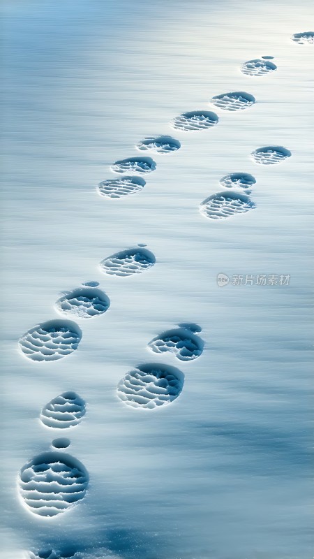 雪地上的脚印