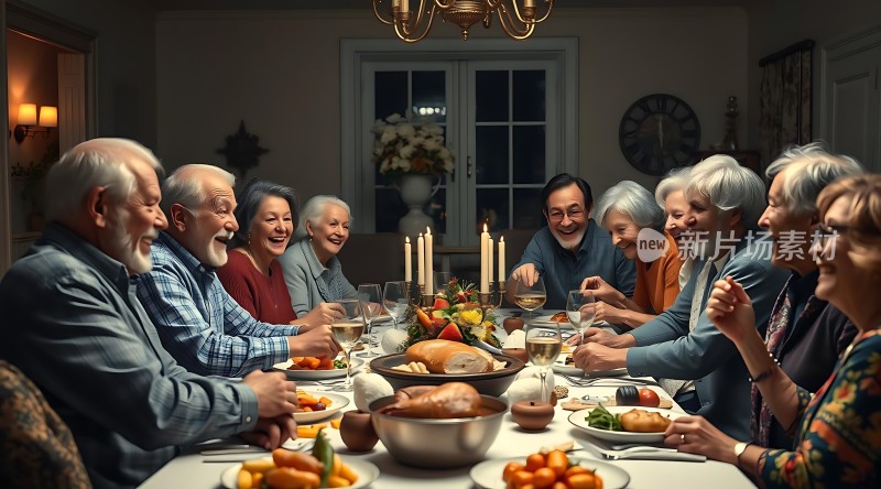 温馨家庭聚餐共享美好时光