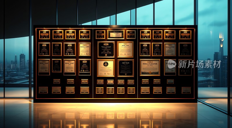 企业荣誉墙展示公司成就