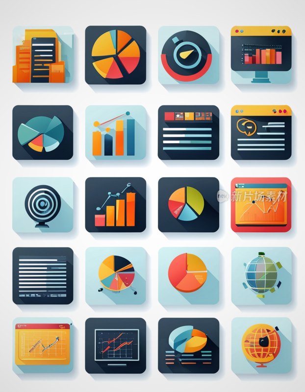 现代商业图标集