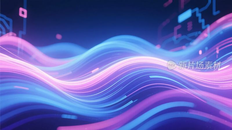 炫彩科技感线条动感背景图