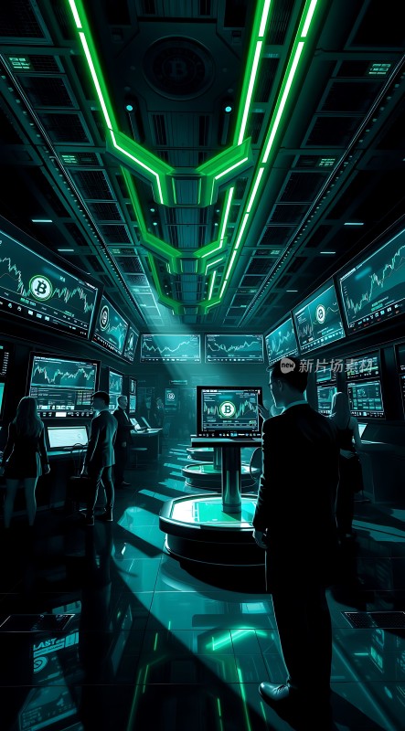 加密货币交易大厅未来金融中心