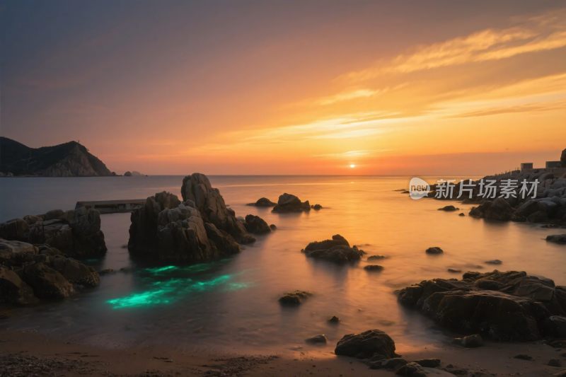 海边夕阳风景图