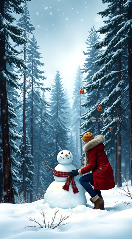 雪地里的温馨时刻