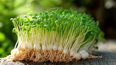 芽苗菜根部细节