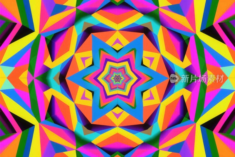 多彩几何对称艺术图案