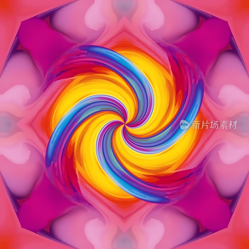 彩色漩涡艺术图案
