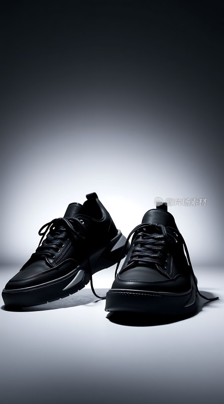 黑色运动鞋简约时尚质感十足