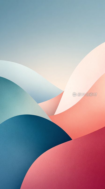 多彩几何山峦抽象背景图