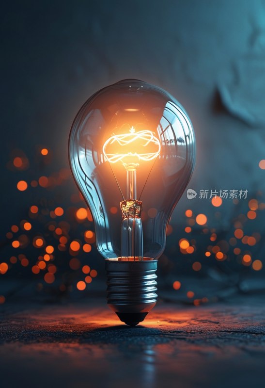 梦幻灯泡背景