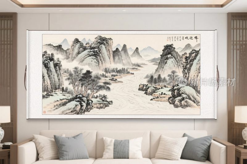 中式山水国画挂画