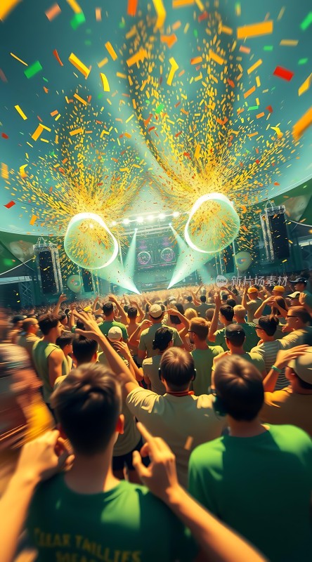 音乐节狂欢盛宴万人共舞五彩缤纷热情洋溢！