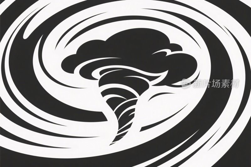 龙卷风矢量插画