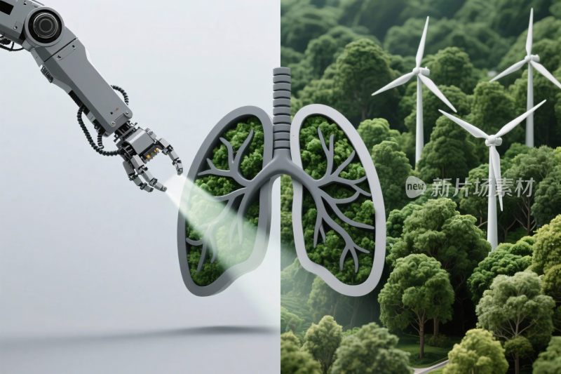 生态科技融合意象图