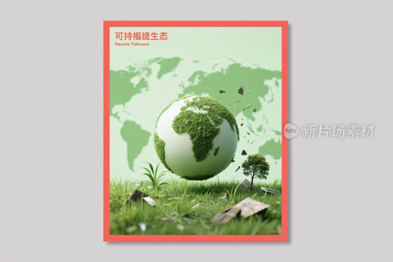 生态环保地球插画