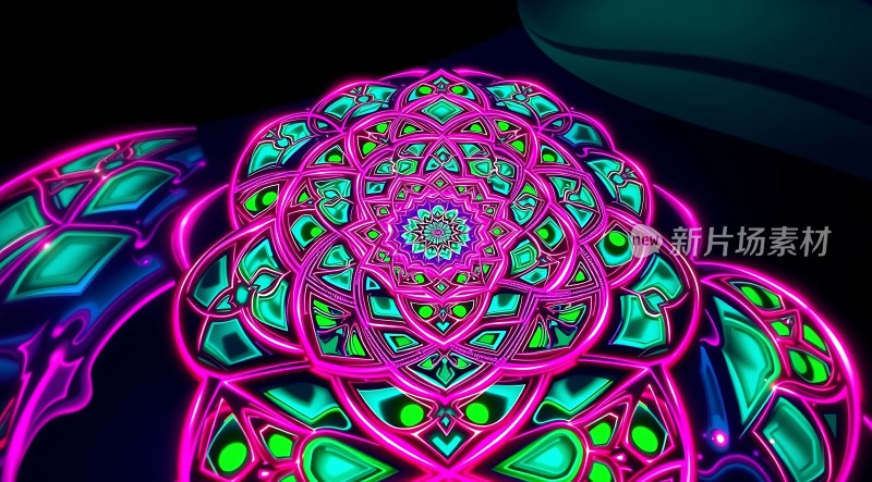 霓虹幻彩曼陀罗