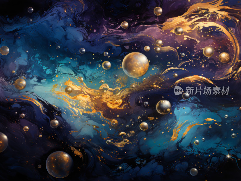 宇宙星云抽象画