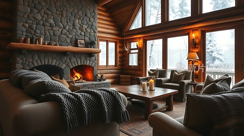 温馨壁炉客厅