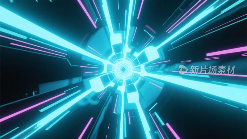 科幻光轨艺术插画