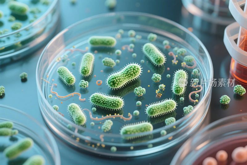 微生物培养实验室插画