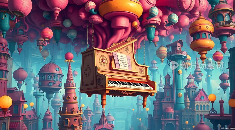 空中乐章梦幻钢琴与奇趣建筑