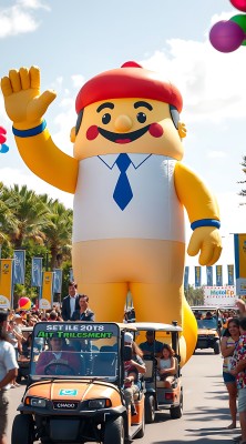 卡通人物游行欢乐节日气氛浓厚 卡通人物游行欢乐节日气氛浓厚