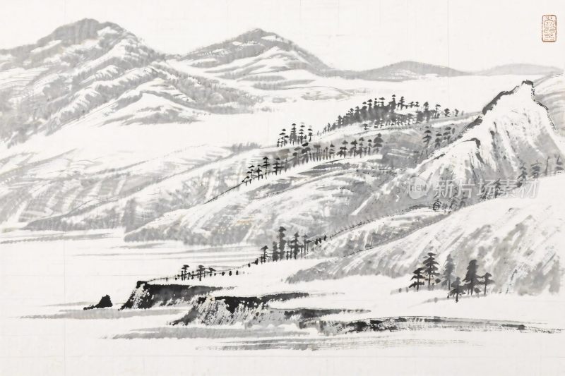 水墨山水风景画