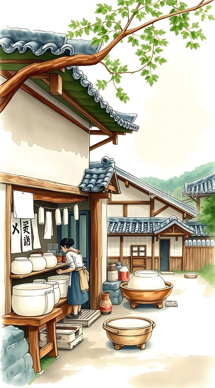 传统手工艺坊匠人专注制作陶瓷