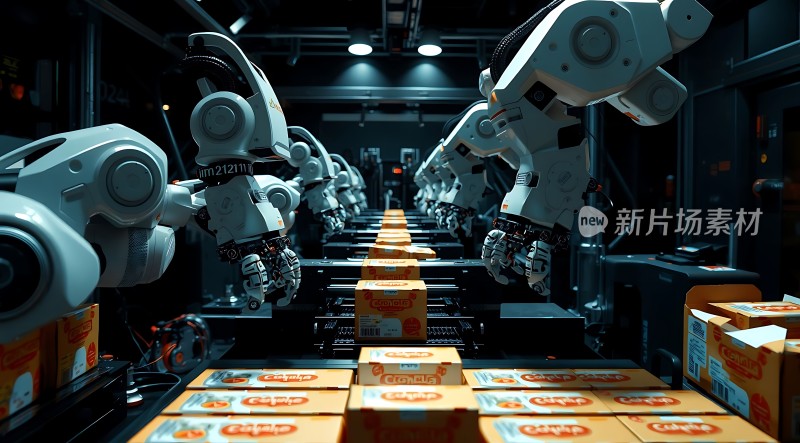 智能机器人生产线高效运作