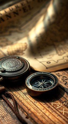 指南针与旧地图 指南针与旧地图