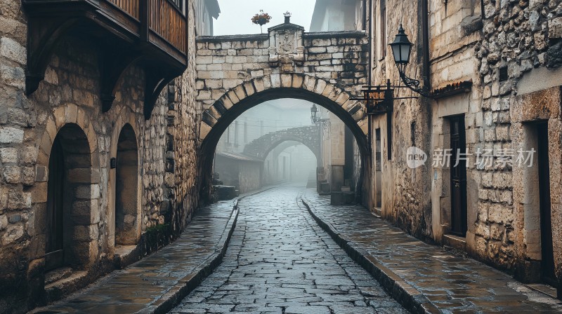 雨中欧洲街景