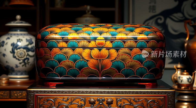 精美瓷器展示色彩斑斓的艺术品