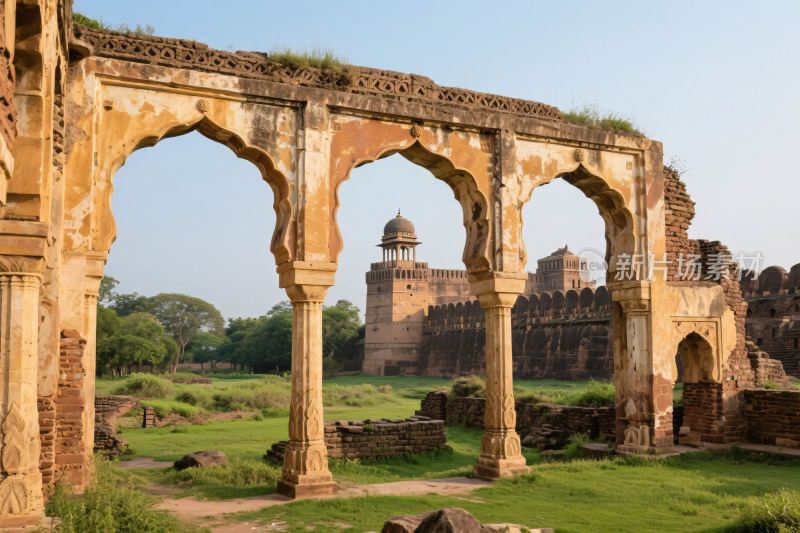 古老城堡遗迹景观