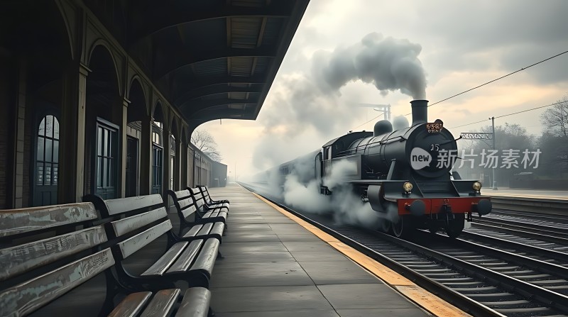 蒸汽火车驶入站台