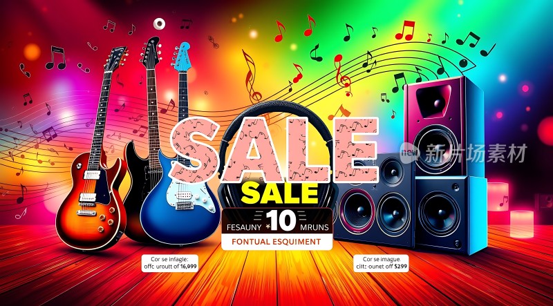 音乐器材大促电吉他、耳机和音箱等你来抢购！