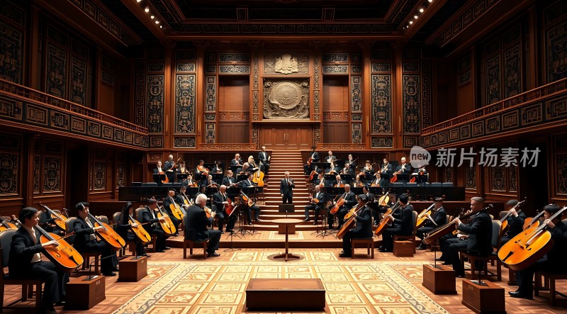 交响乐团华丽演奏现场