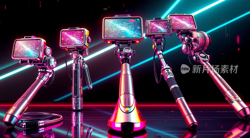 未来科技自拍神器炫彩手机支架大集合！