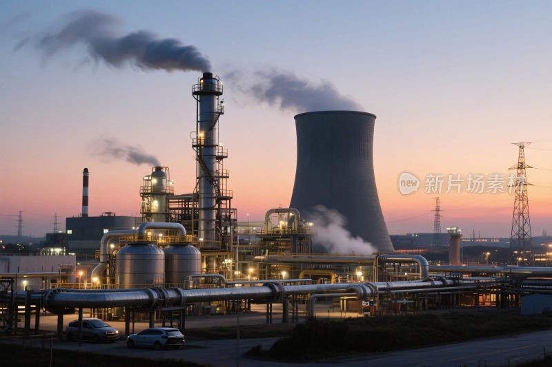 工业厂区夜景摄影