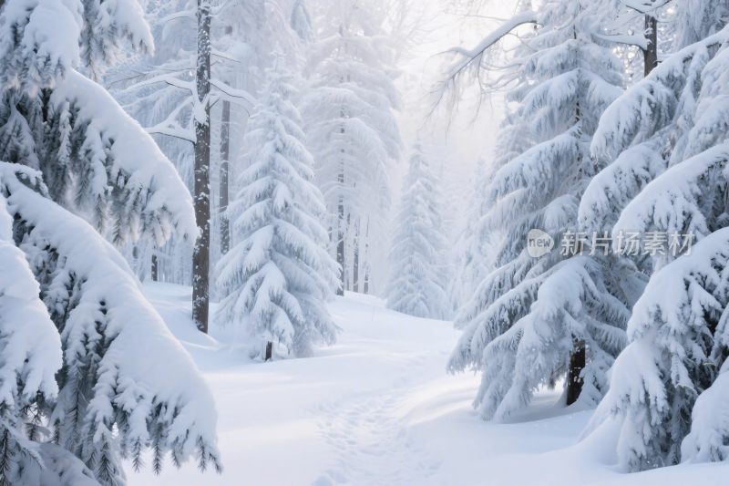 冬日雪林雪景