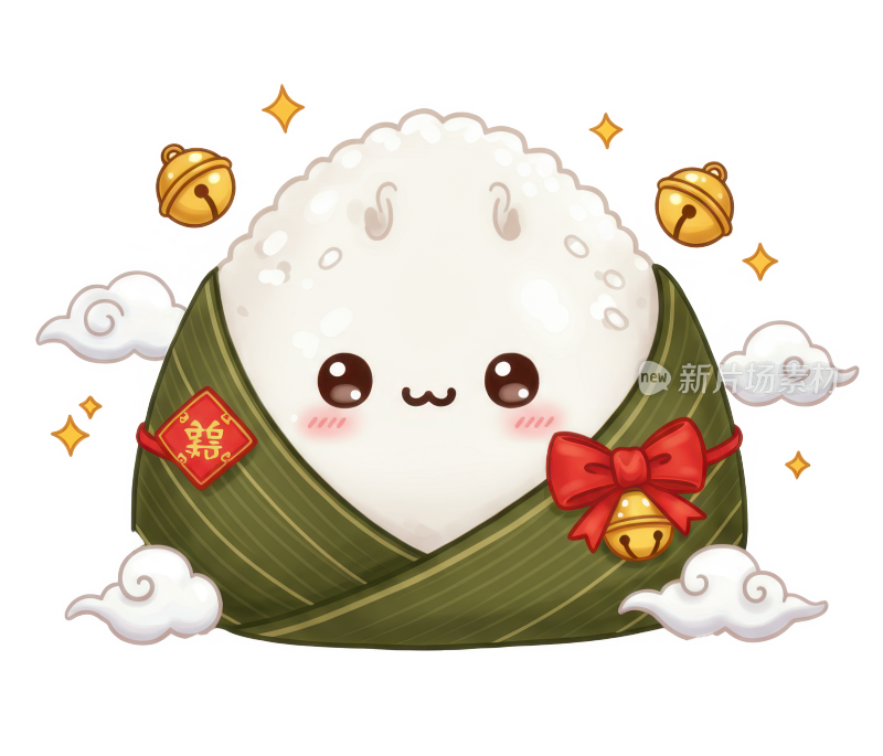 可爱的端午节卡通粽子免扣元素