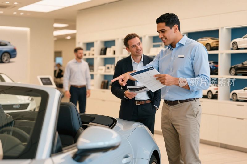 汽车展厅销售交流场景