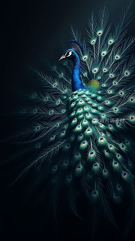 孔雀开屏展华彩