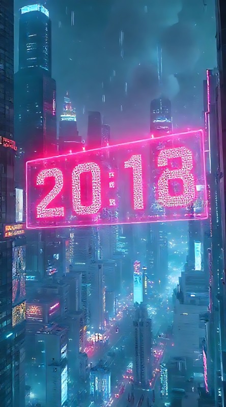 霓虹灯下的未来都市2018