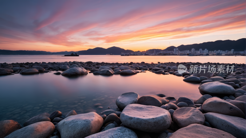 夕阳黄昏时分高清风景图片