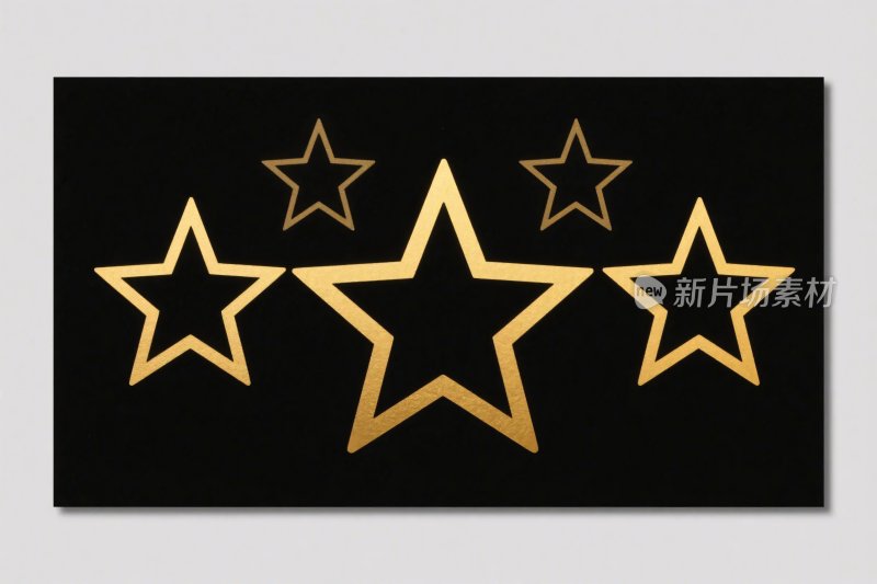 金色五角星插画设计