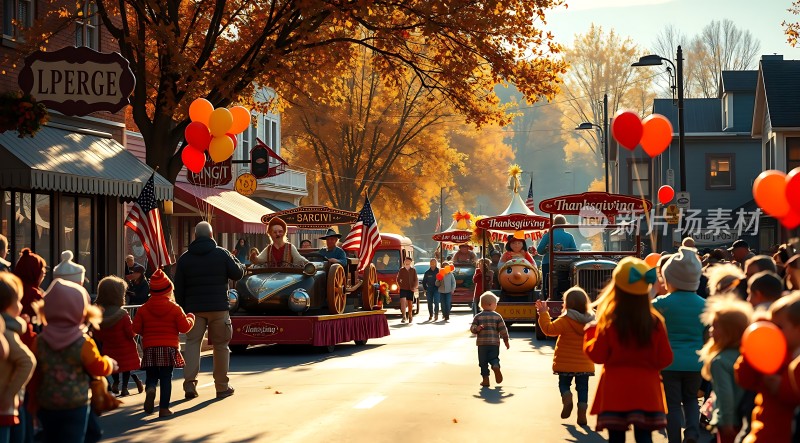 感恩节游行欢乐与温馨同在