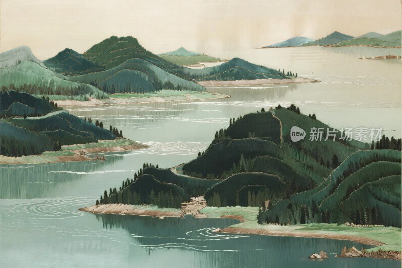 传统山水风景画