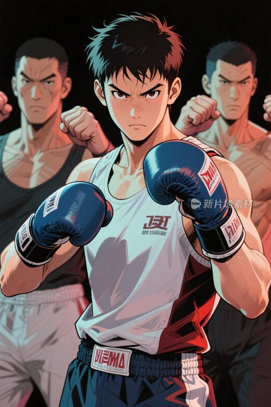 拳击运动角色插画