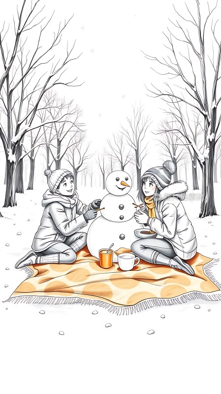 雪地里的温馨时刻