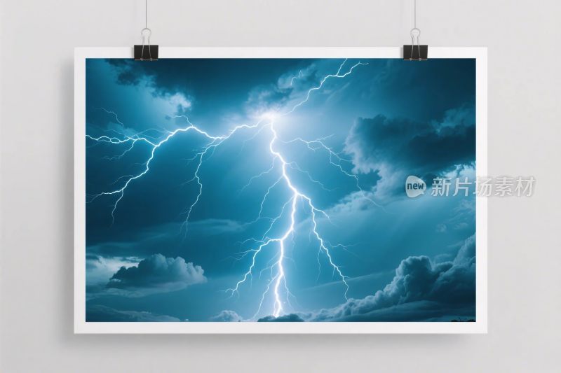 闪电风暴自然景观